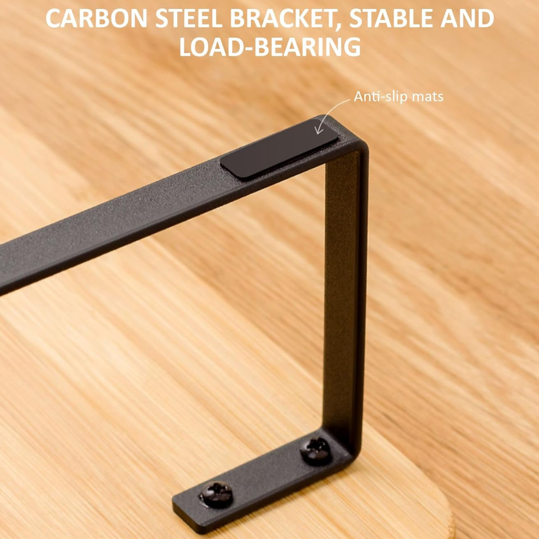 Multi Functional Wooden Monitor Riser Stand and Desk Organizer