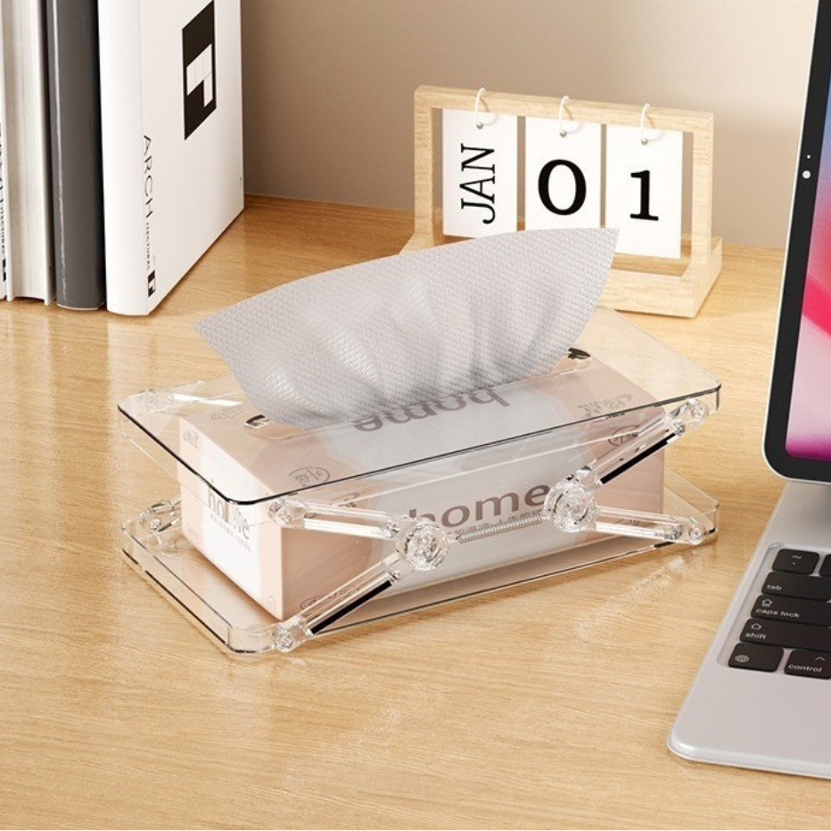 Premium Spring Lift Anti Slip Base Tissue Box