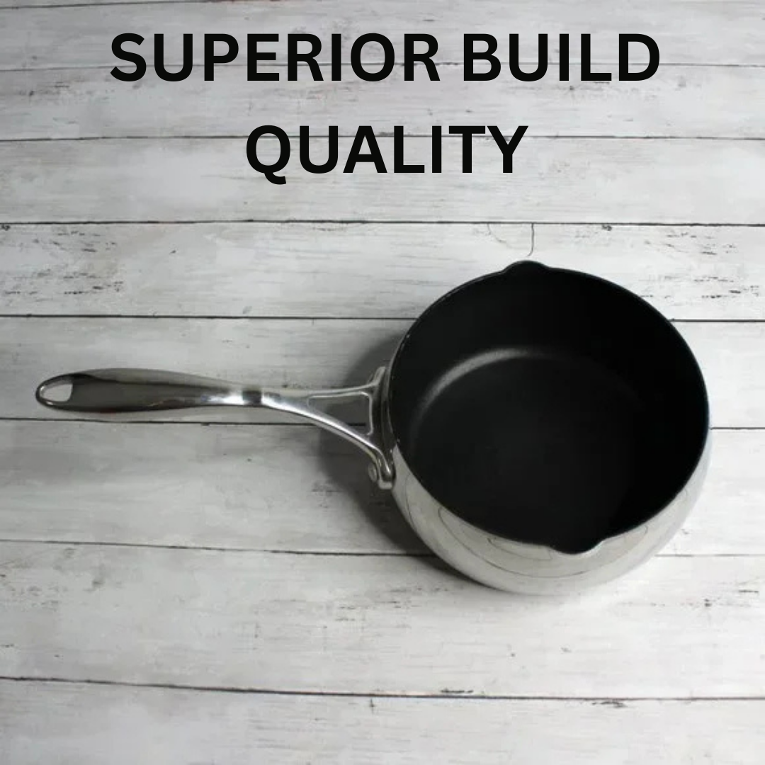 HOMERO Premium Stainless Steel Mirror Finish Versatile Cooking Saucepan