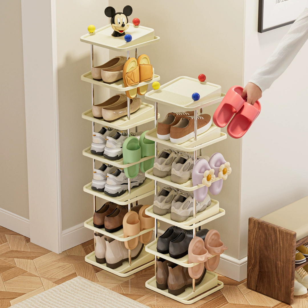 HOMERO Multipurpose Collapsible Integrated Shoe Rack