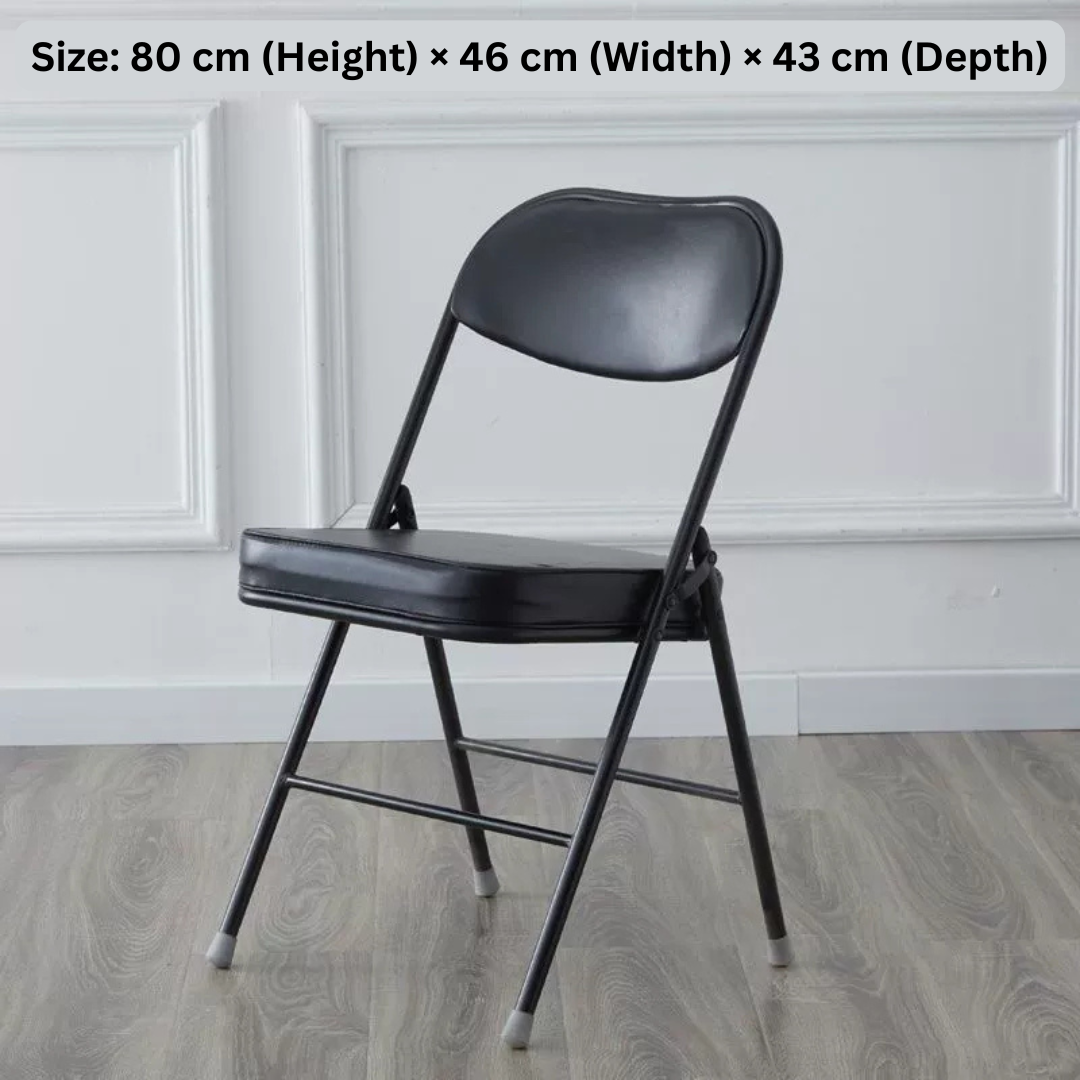 HOMERO Premium Heavy-Duty Metal Folding Padded Seat Backrest Chair