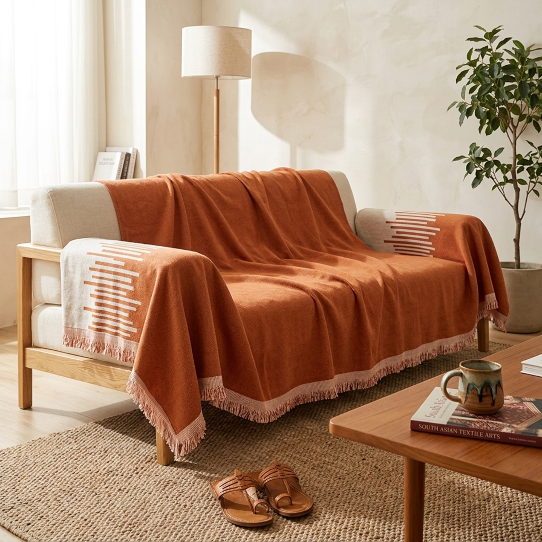 Double Color Premium Chenille Fabric  Comfortable Reversible Sofa Cover