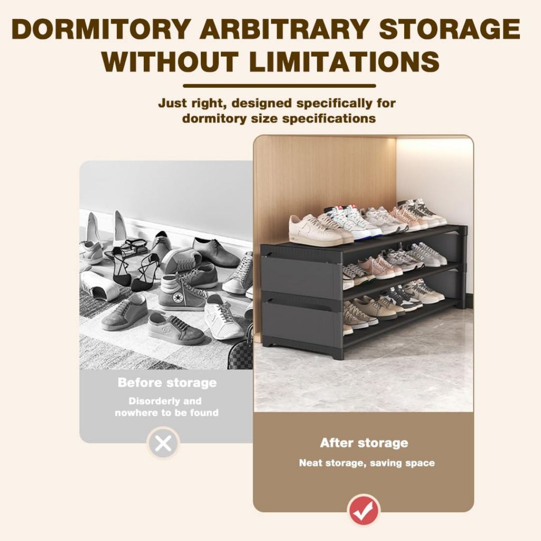Under Bed Shoe Rack Organizer with 360° Wheels