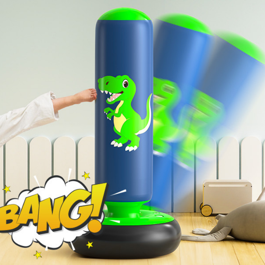 Homero Kids Inflatable Punching Bag Active Play Boxing Toy 48 Inches With Boxing Gloves