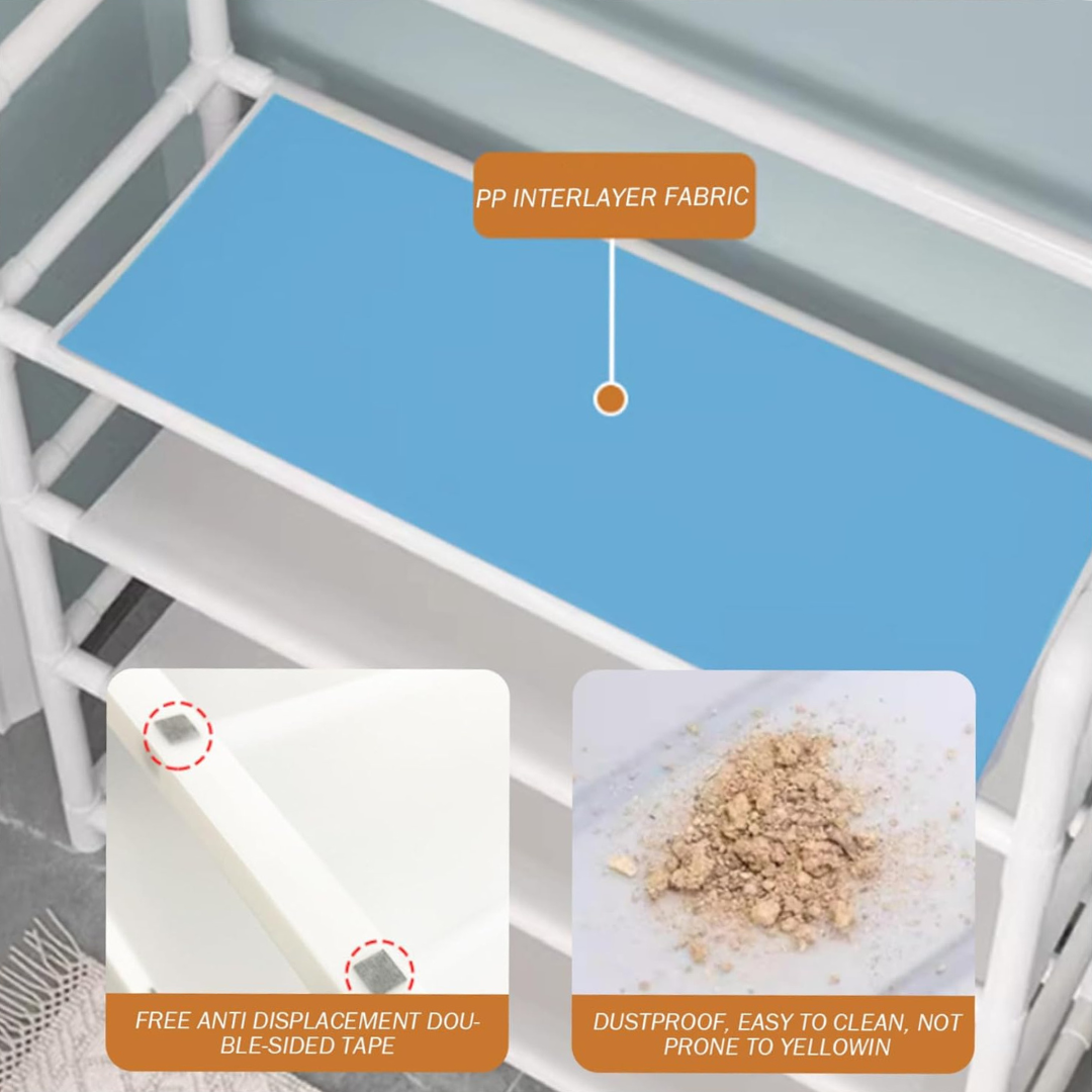 HOMERO 4-Tier Double Row Hooks Coat Rack with Shoe Storage