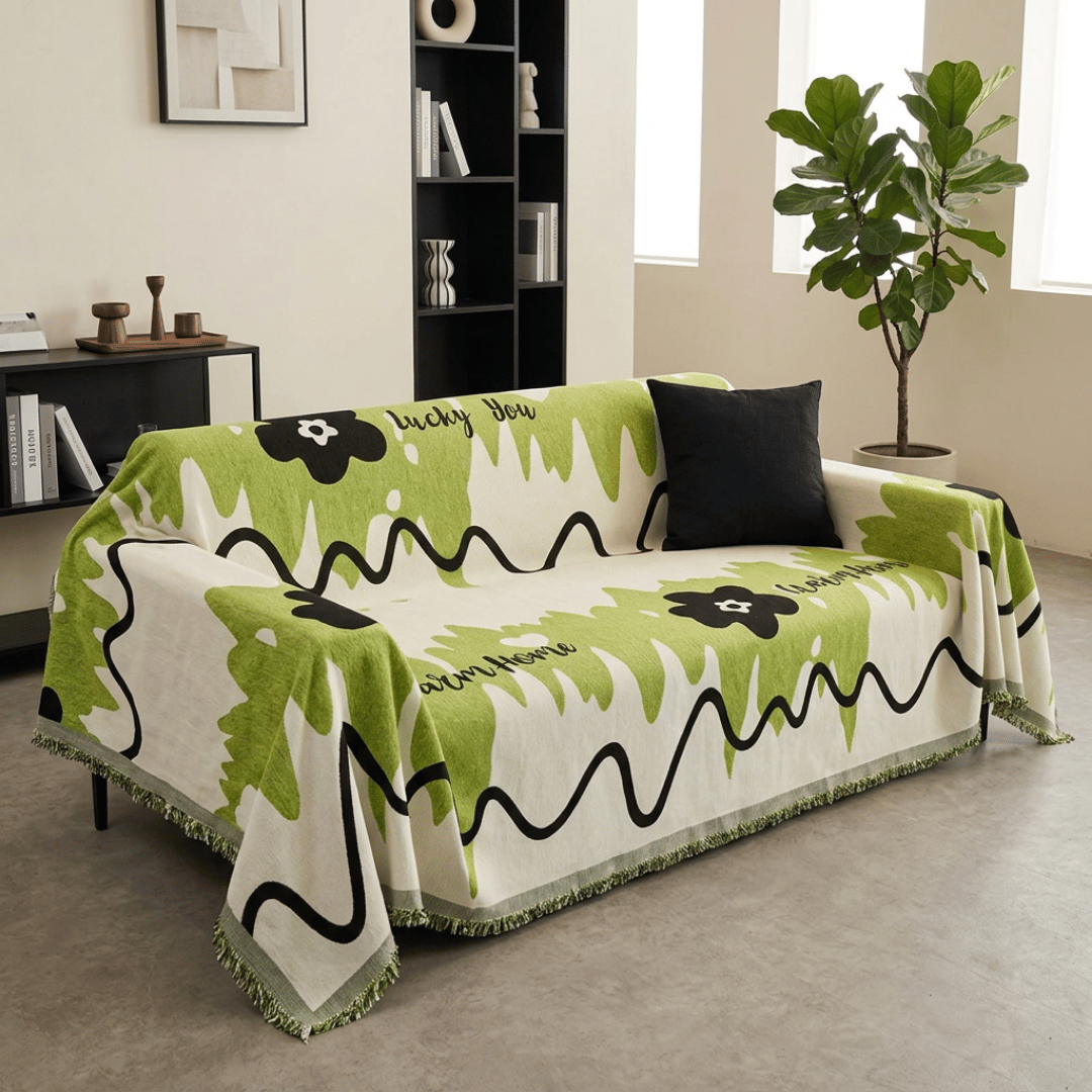 Luxury Reversible Rich Texture Wrinkle Resistant Chenille Fabric Throw Sofa Cover