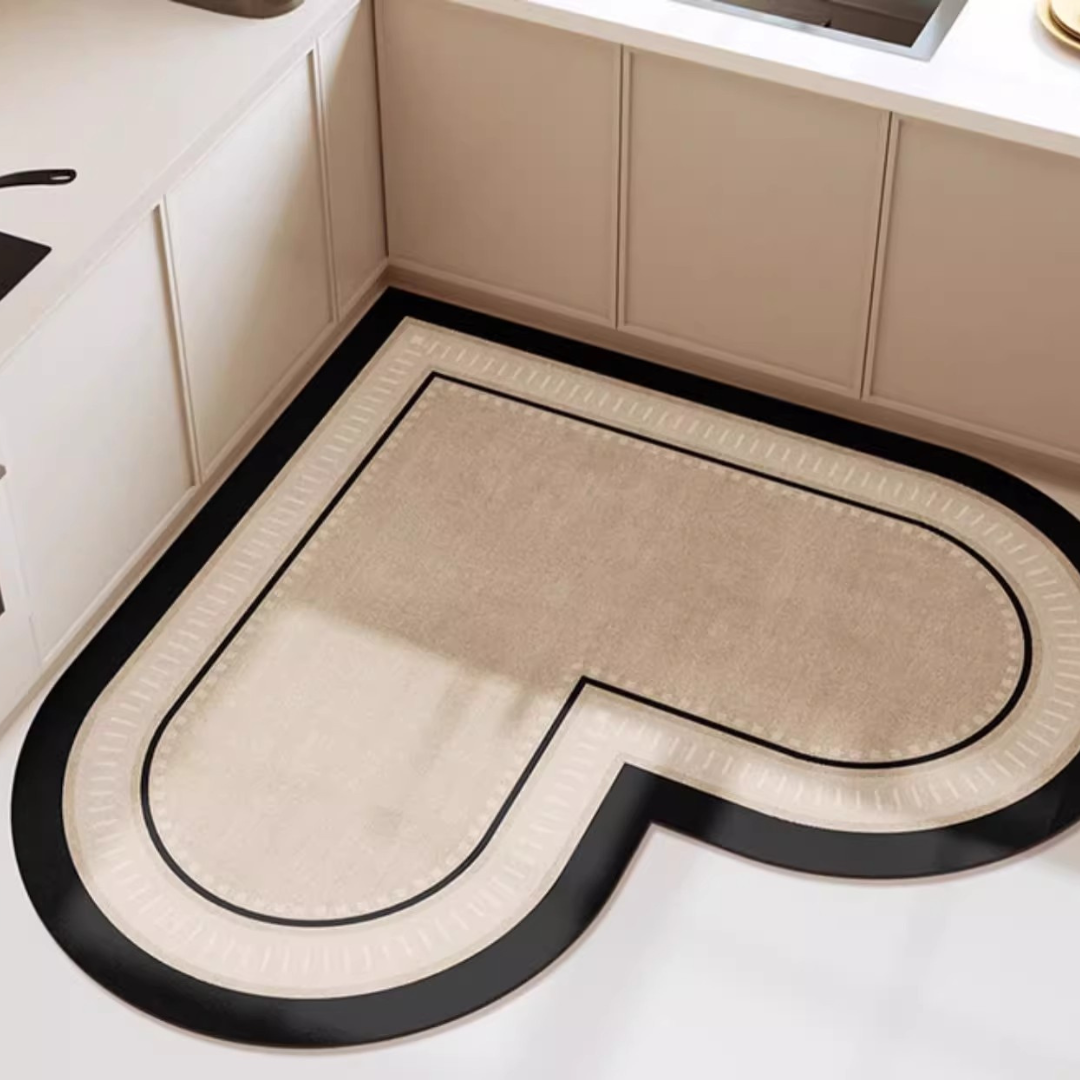 Ultra-Absorbent Suede Kitchen Mat with Non-Slip Rubber Base