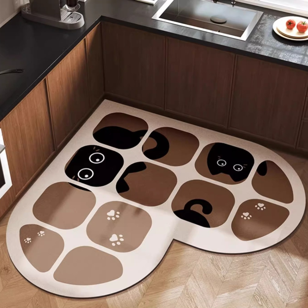 Ultra-Absorbent Suede Kitchen Mat with Non-Slip Rubber Base