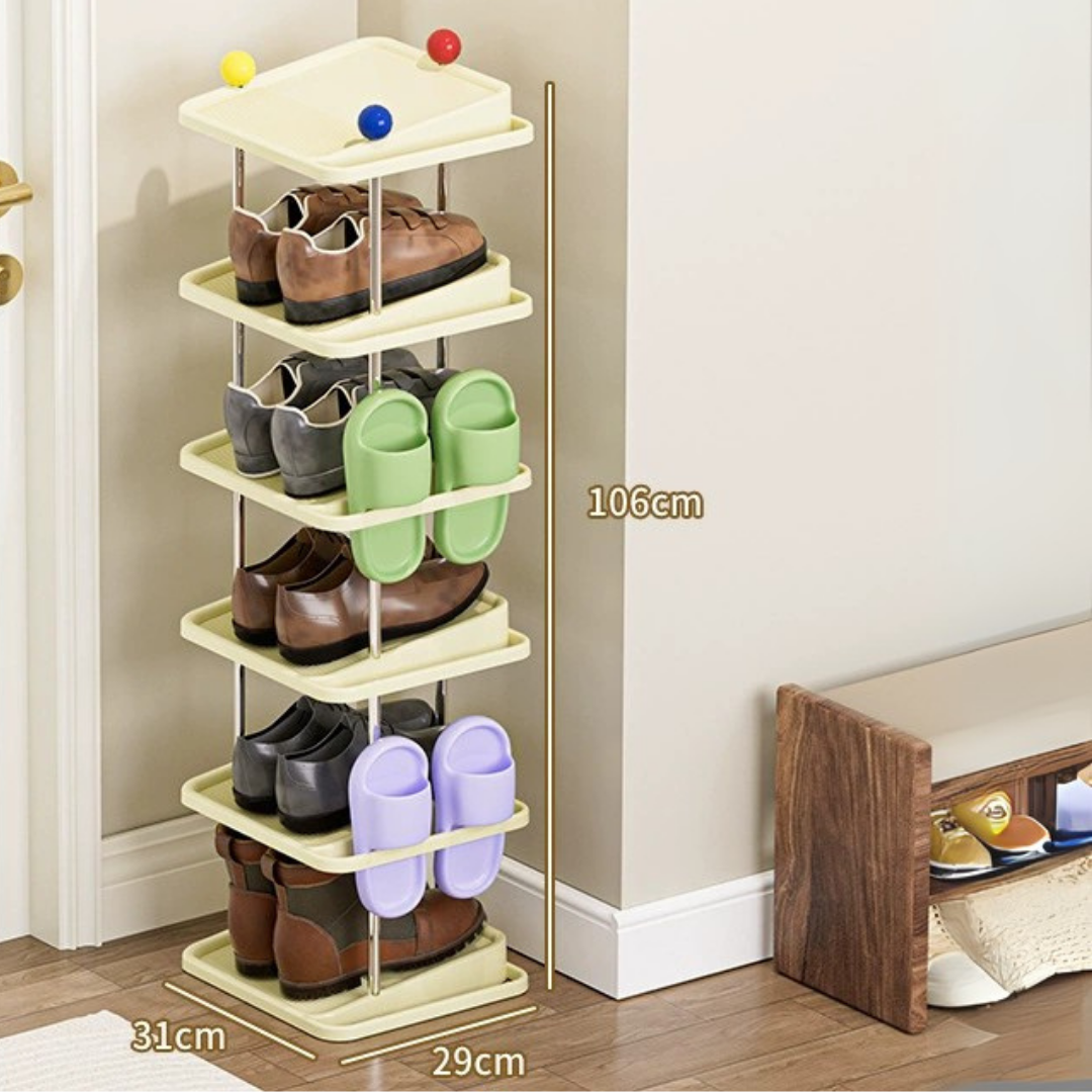 HOMERO Multipurpose Collapsible Integrated Shoe Rack