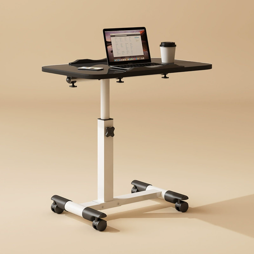 Adjustable Mobile Computer Modern Desk Wooden Table - 60x40cm