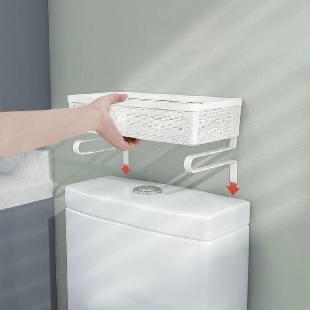 Homero Premium Carbon Steel Bathroom Mesh Design Multipurpose Storage Organizer