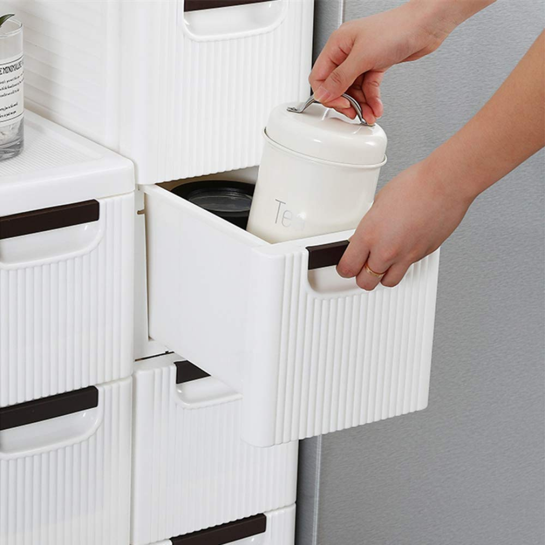 HOMERO Multipurpose Slim Drawer Storage Cabinet with Wheels