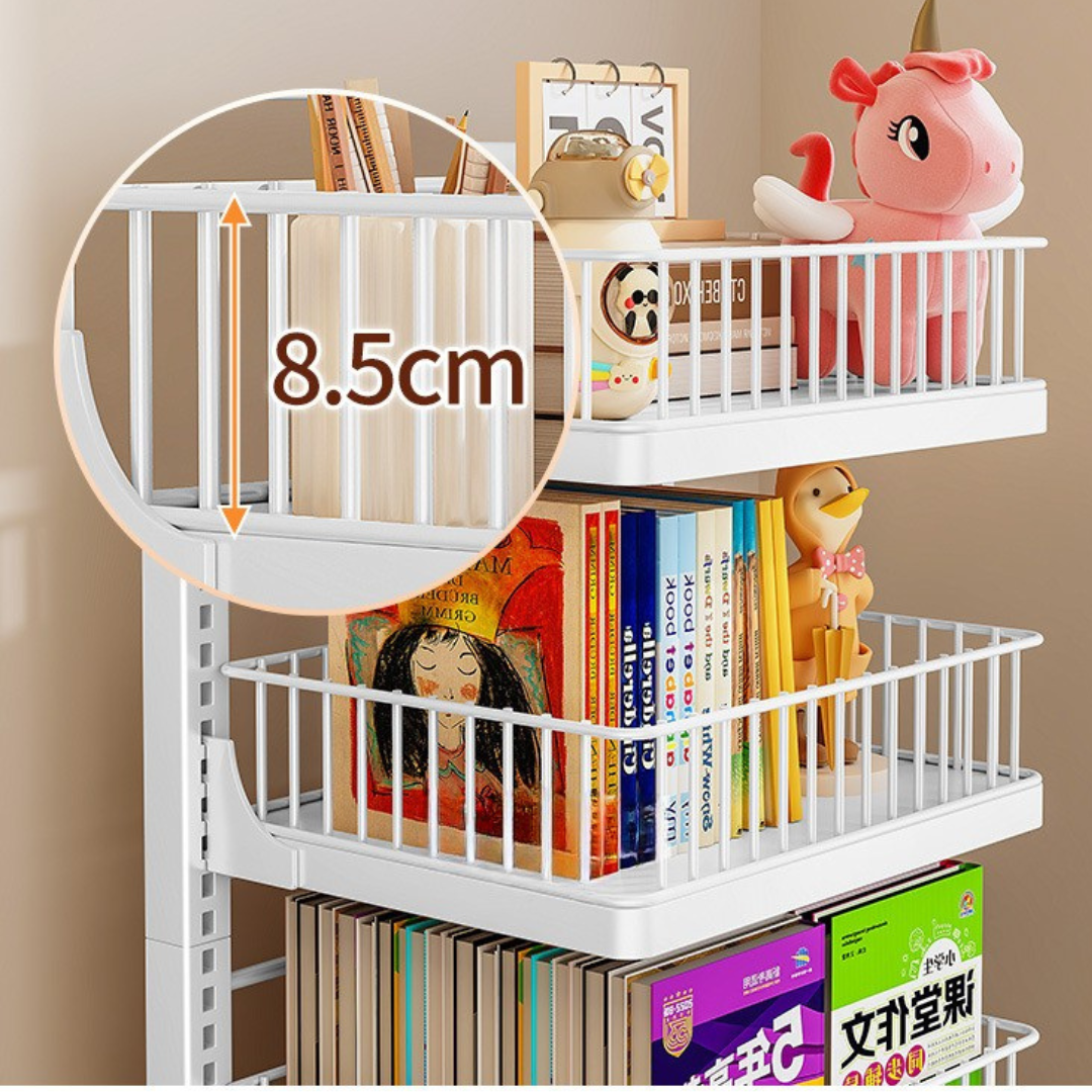 HOMERO Multi-Layer Adjustable Height Slim Storage Trolley