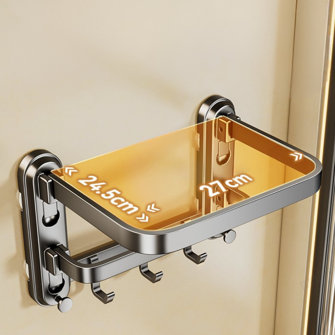 Multi-Purpose Four Suction Cup Foldable Basin Rack