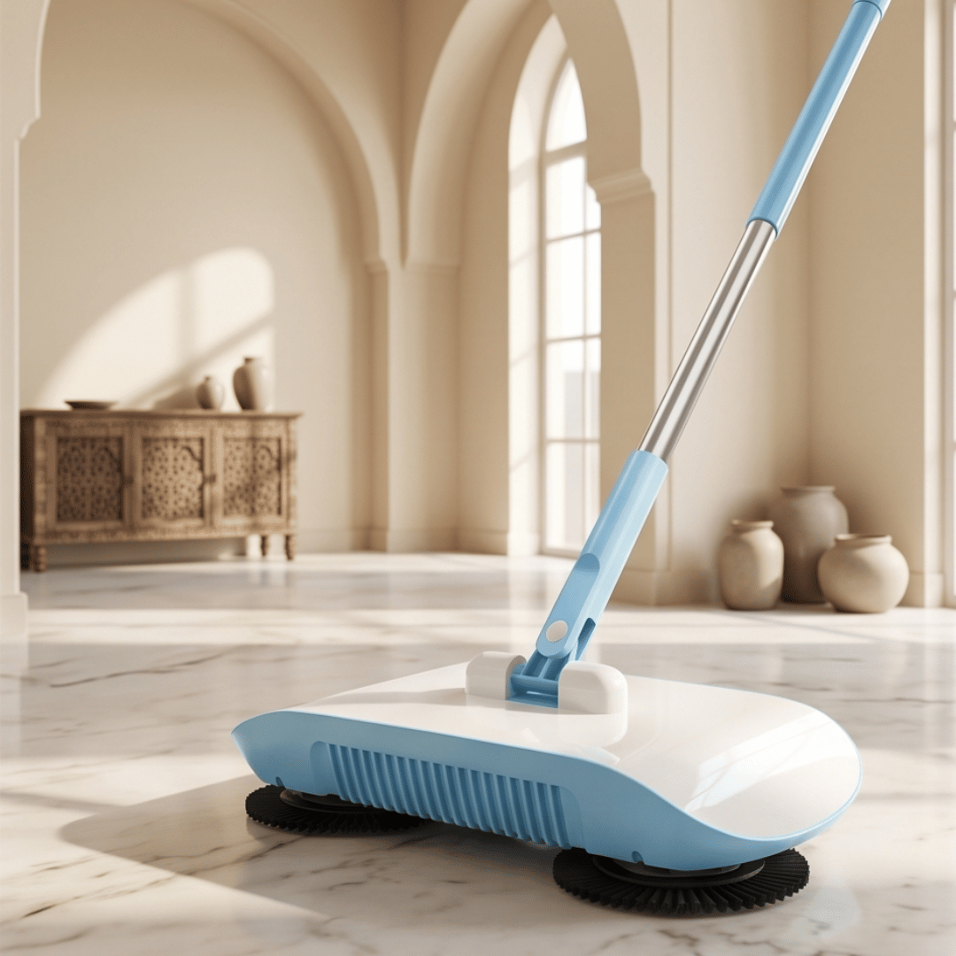 3 in 1 Hand Push Sweeper Mop Broom with Dustbin Household Floor Cleaning Tool