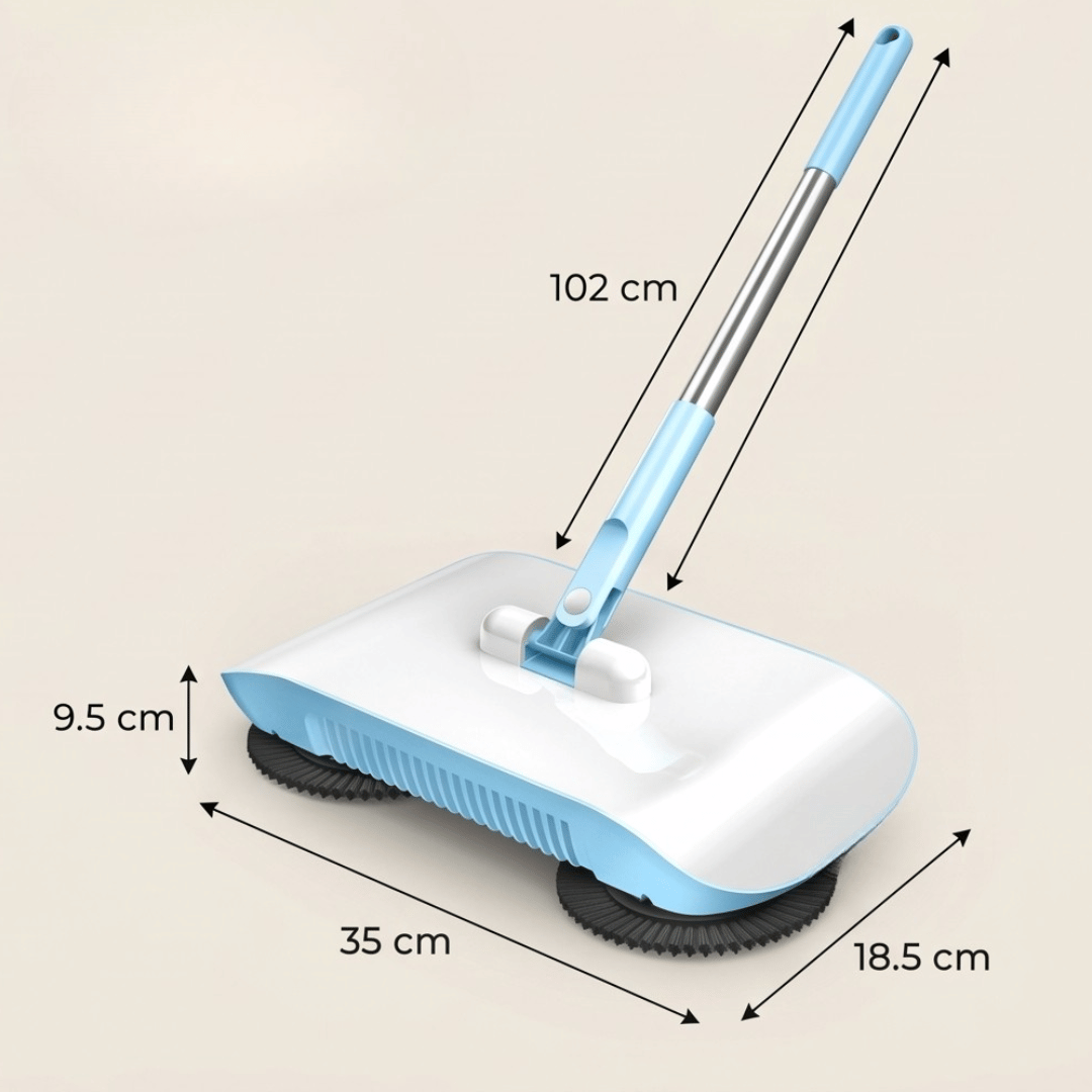 3 in 1 Hand Push Sweeper Mop Broom with Dustbin Household Floor Cleaning Tool