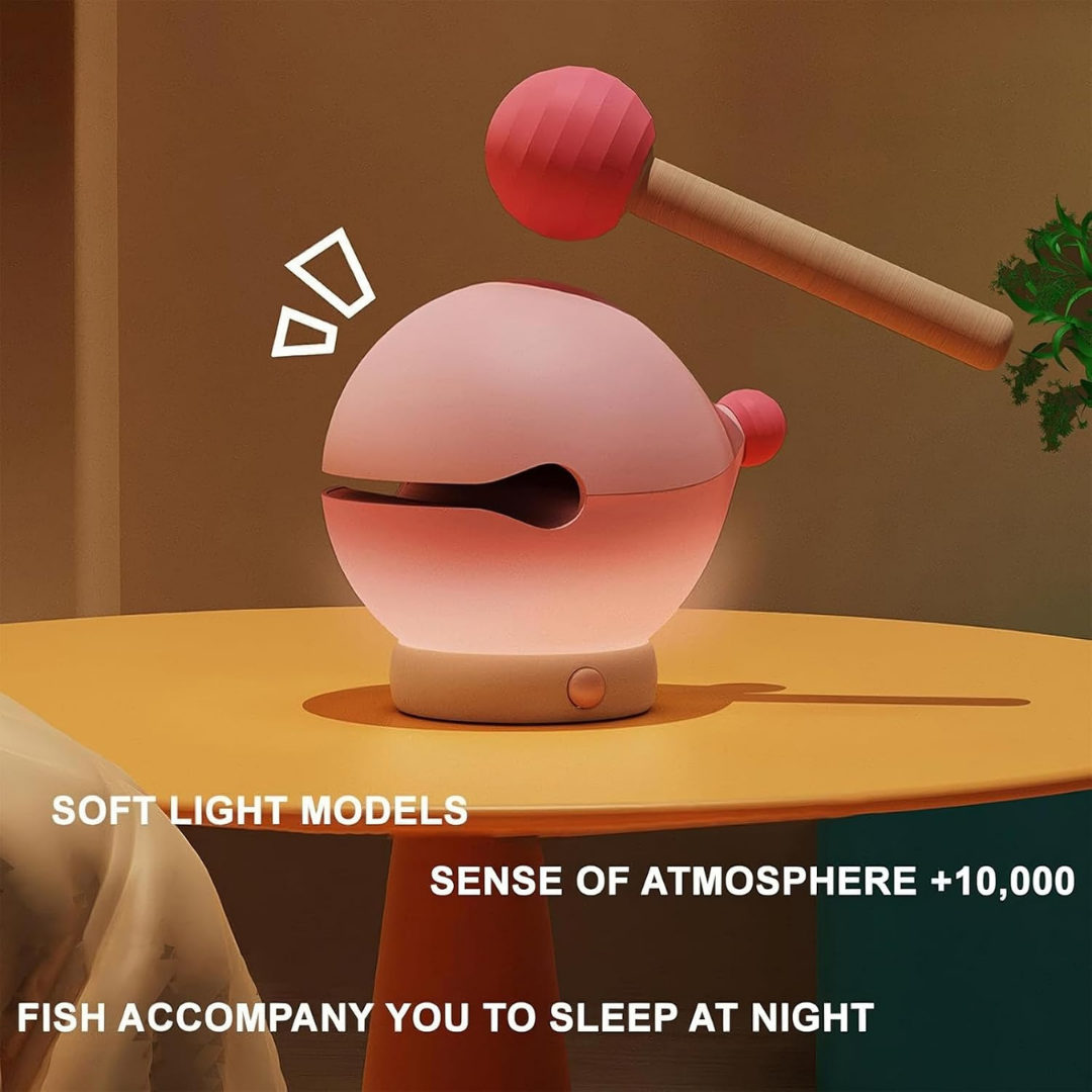 Homero Stress Reducing Wooden Fish Knock Lamp (Green)