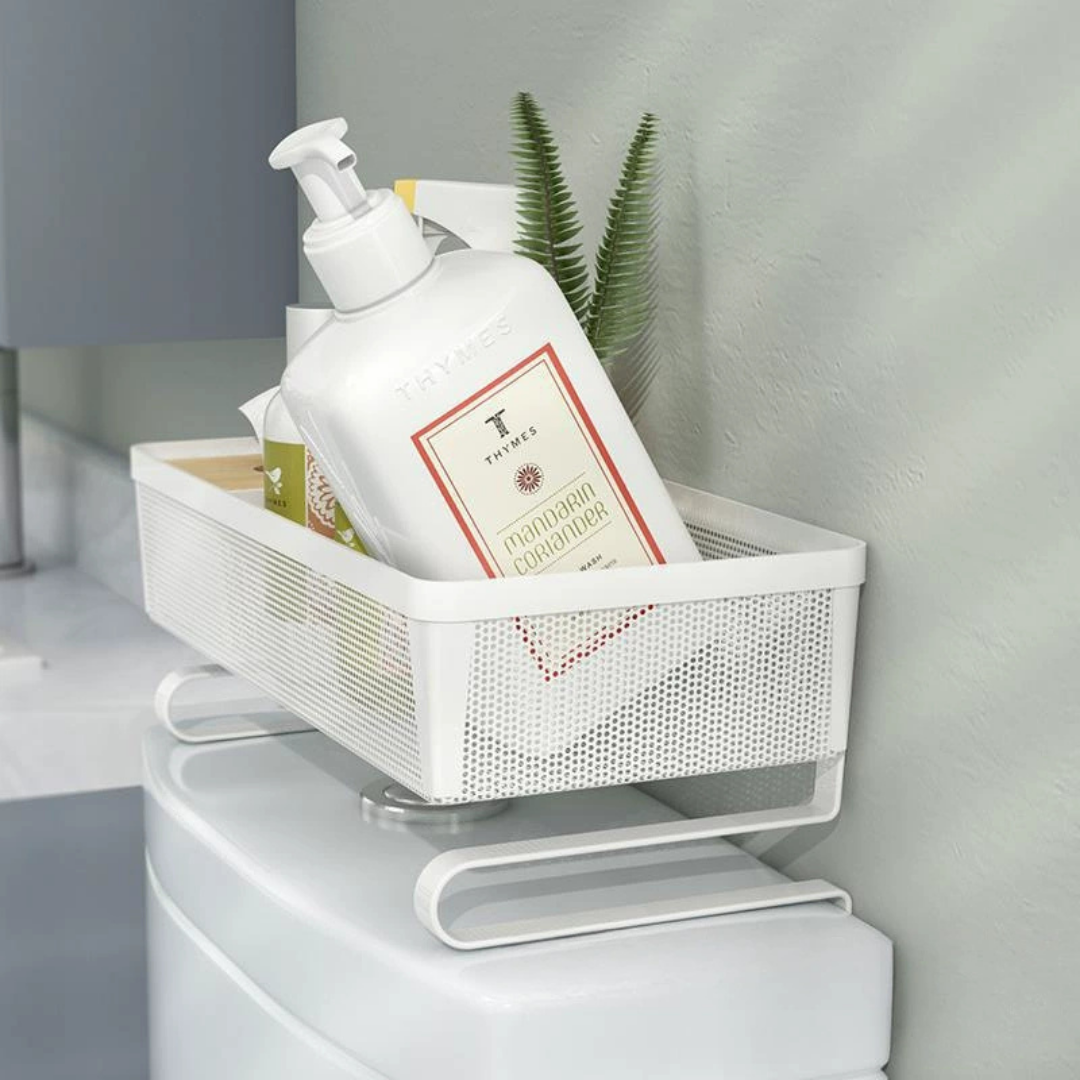 Homero Premium Carbon Steel Bathroom Mesh Design Multipurpose Storage Organizer