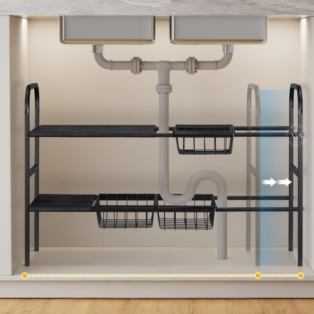 Homero 2 Layer Expandable Under Sink Storage Rack