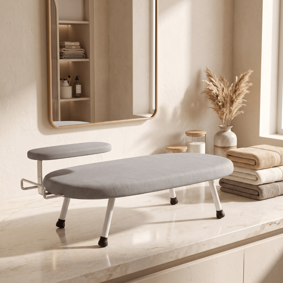 Foldable Tabletop Ironing Board with Sleeve Rest & Legs