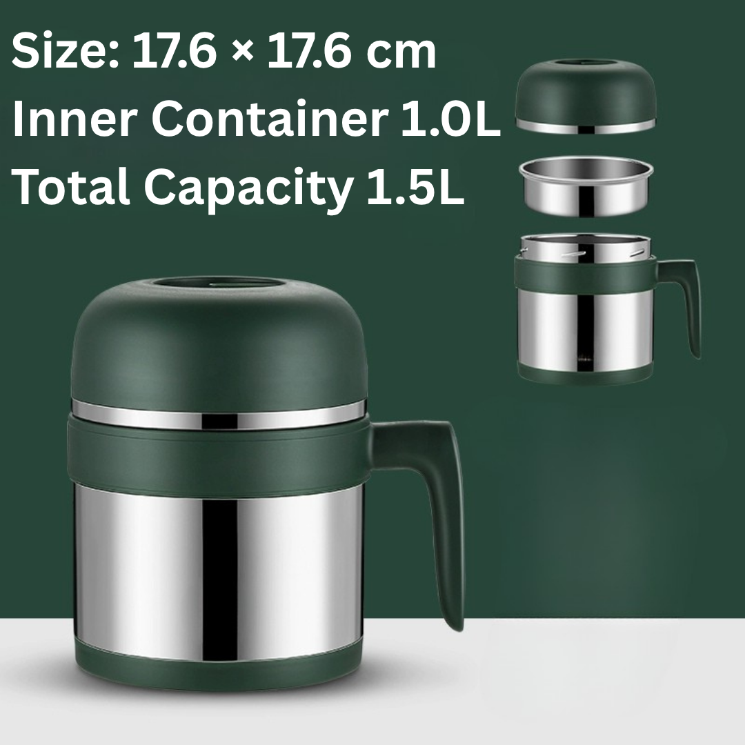 HOMERO Multi-Layer Insulated Food Thermal Cooker – 1.5L Large Capacity