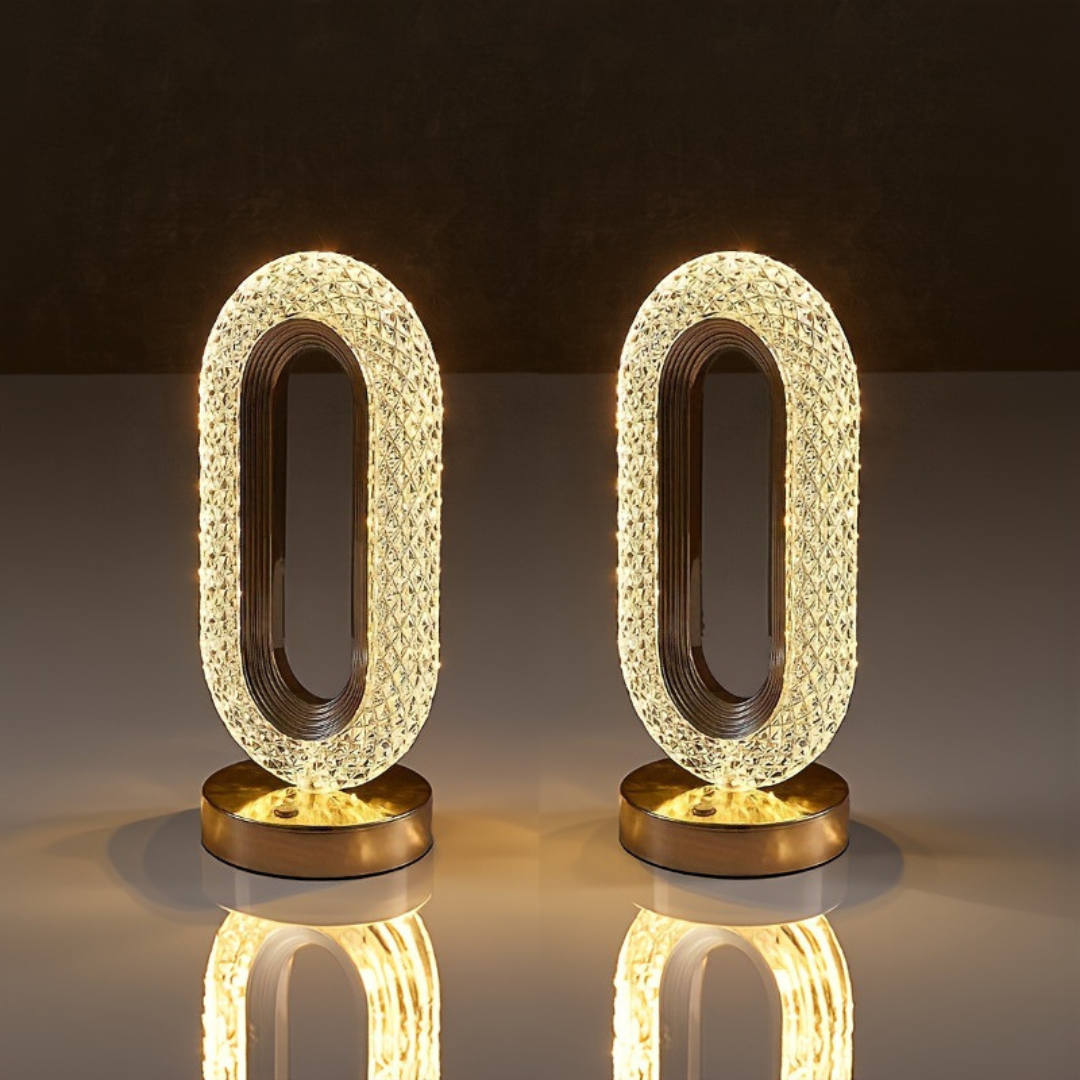 Homero Romantic Crystal Table Lamp Touch Control USB Rechargeable Gold Finish