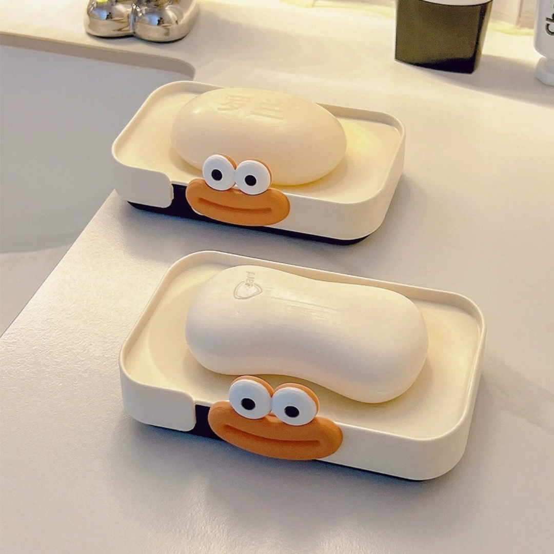 Homero Minimalist Double Layer Soap Storage Box Cream Color