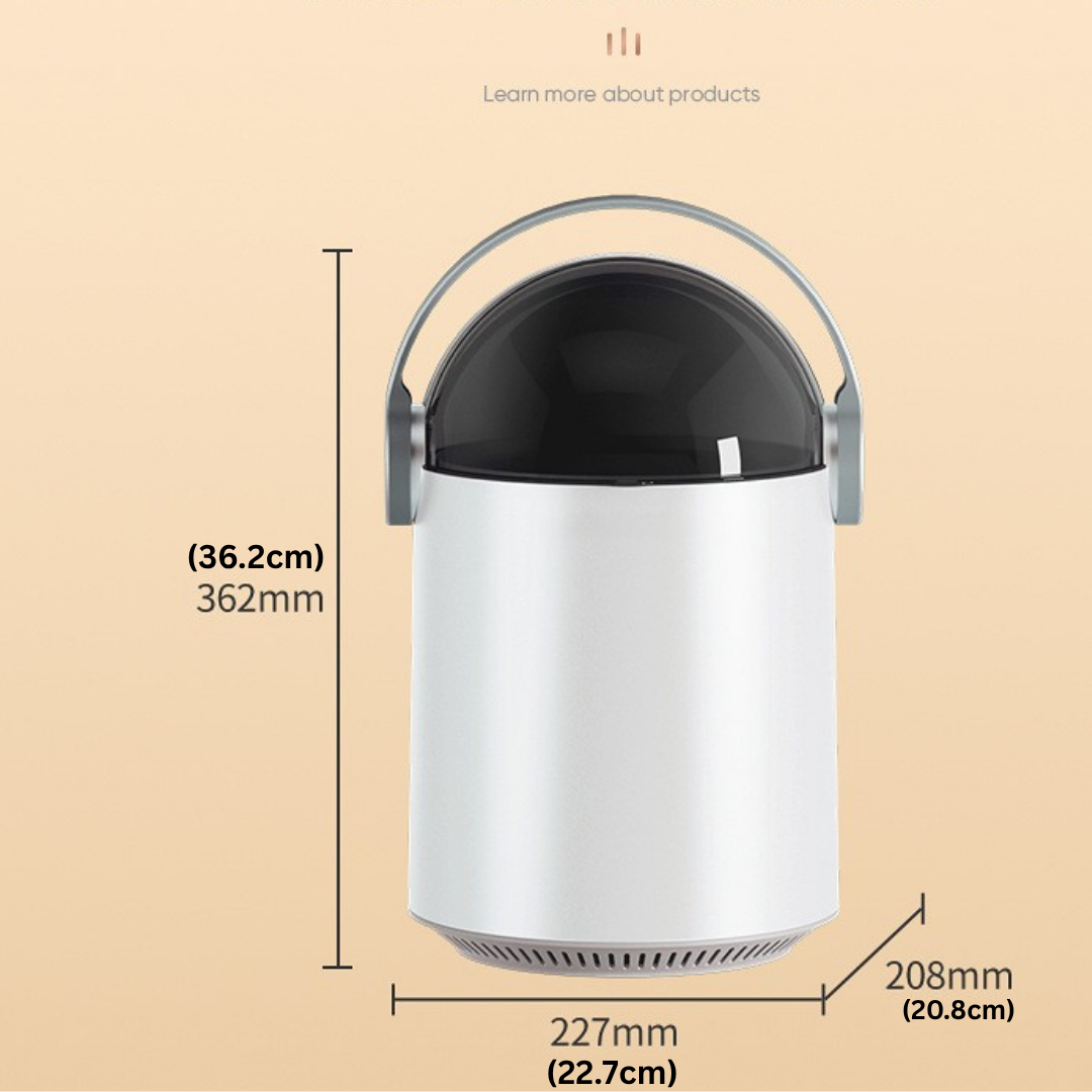 HOMERO Premium Air Pressure Smart Odor Control Trash Can - 10L