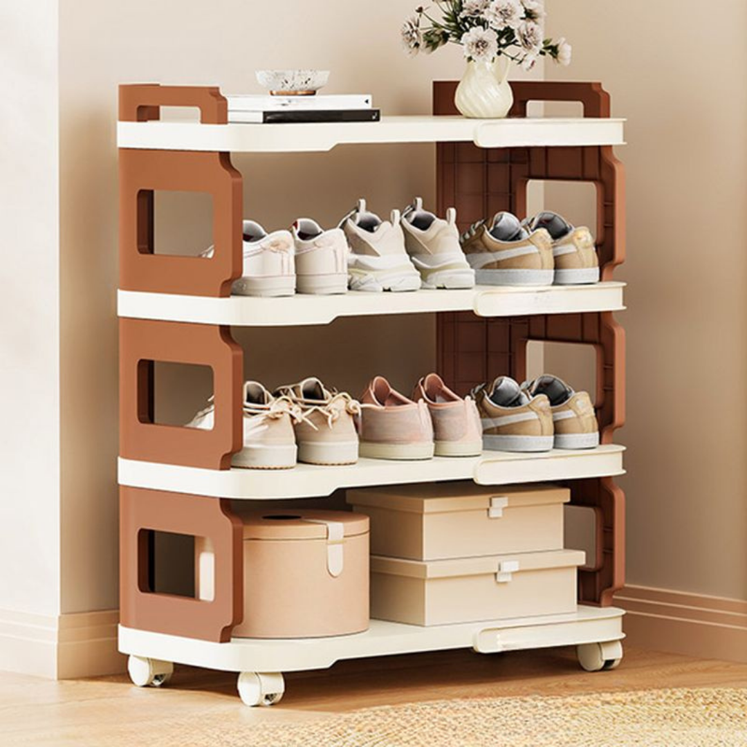 Homero Multipurpose Multi-Layer Shoe Rack With Wheels