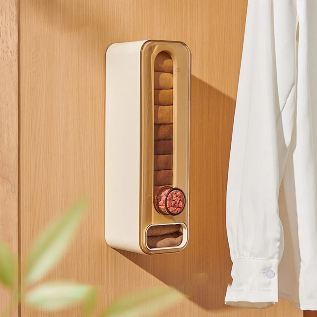 Wall Mounted Aromatherapy Wardrobe Organizer with Pull Out Storage Box