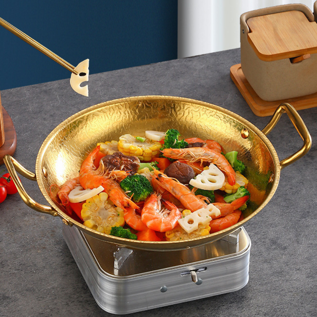 Stainless Steel Snowflake Finish Heat Resistant Cooking Pot
