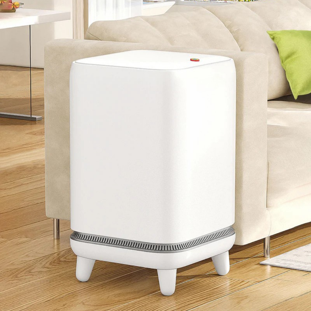 HOMERO Automatic Adsorption Slim Design Airtight Lid Dustbin with Leg 15L