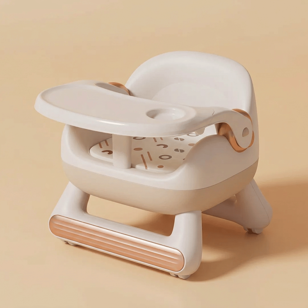 Baby Dining Anti Slip Lightweight Chair with Toddlers Cushioned Seat and Wheels