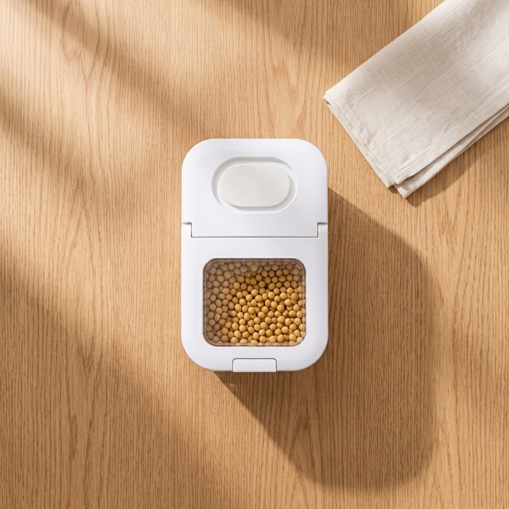 Homero Airtight Grain Transparent Window Double Seal Storage Container - 3.2L