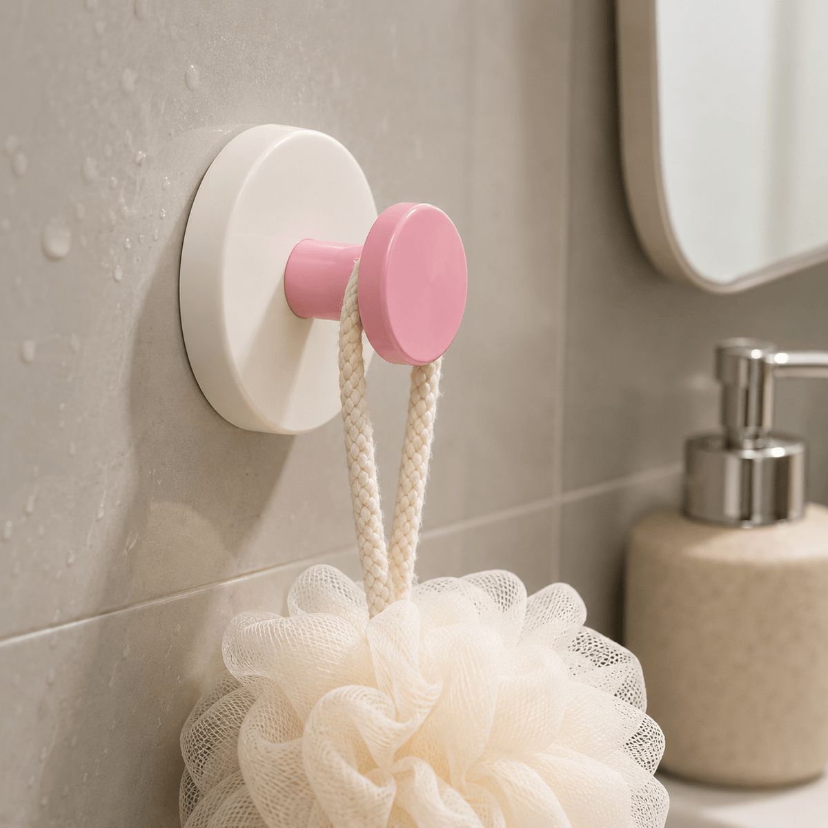 Homero Strong Grip Adhesive-Free Multicolor Suction Hook Cup