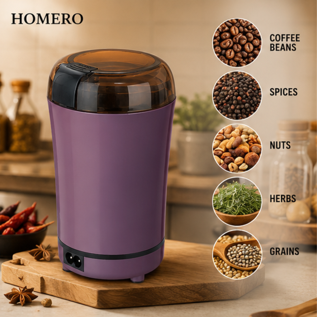 One Touch Electric Spice Stainless Steel Coffee Bean & Spice Grinder