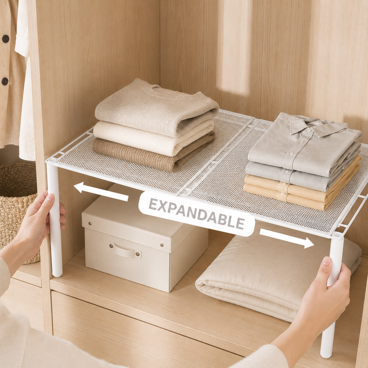 Smart Expandable Divider for Wardrobes, Closets & Cabinets