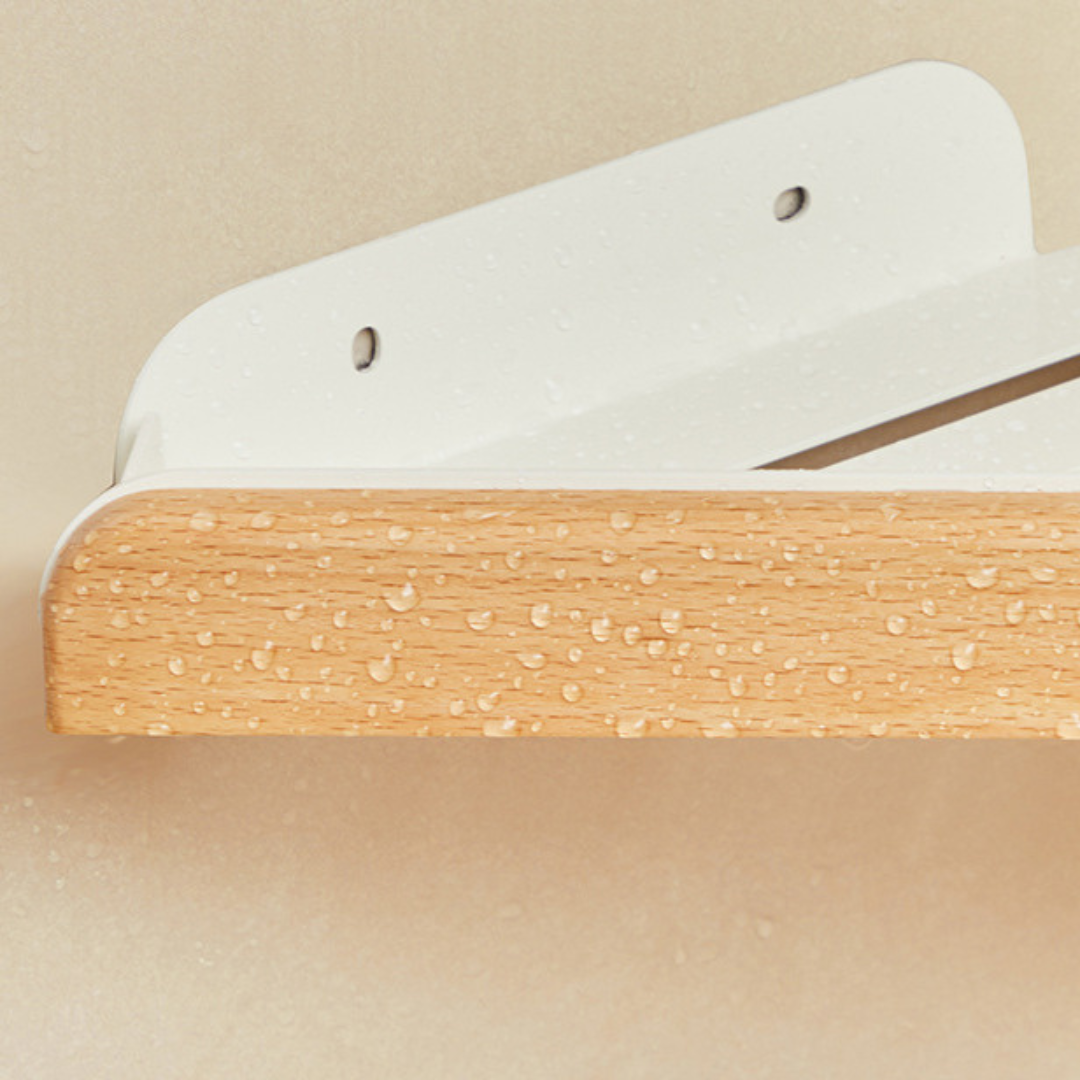 Premium Wood Bathroom Corner Storage Organizer