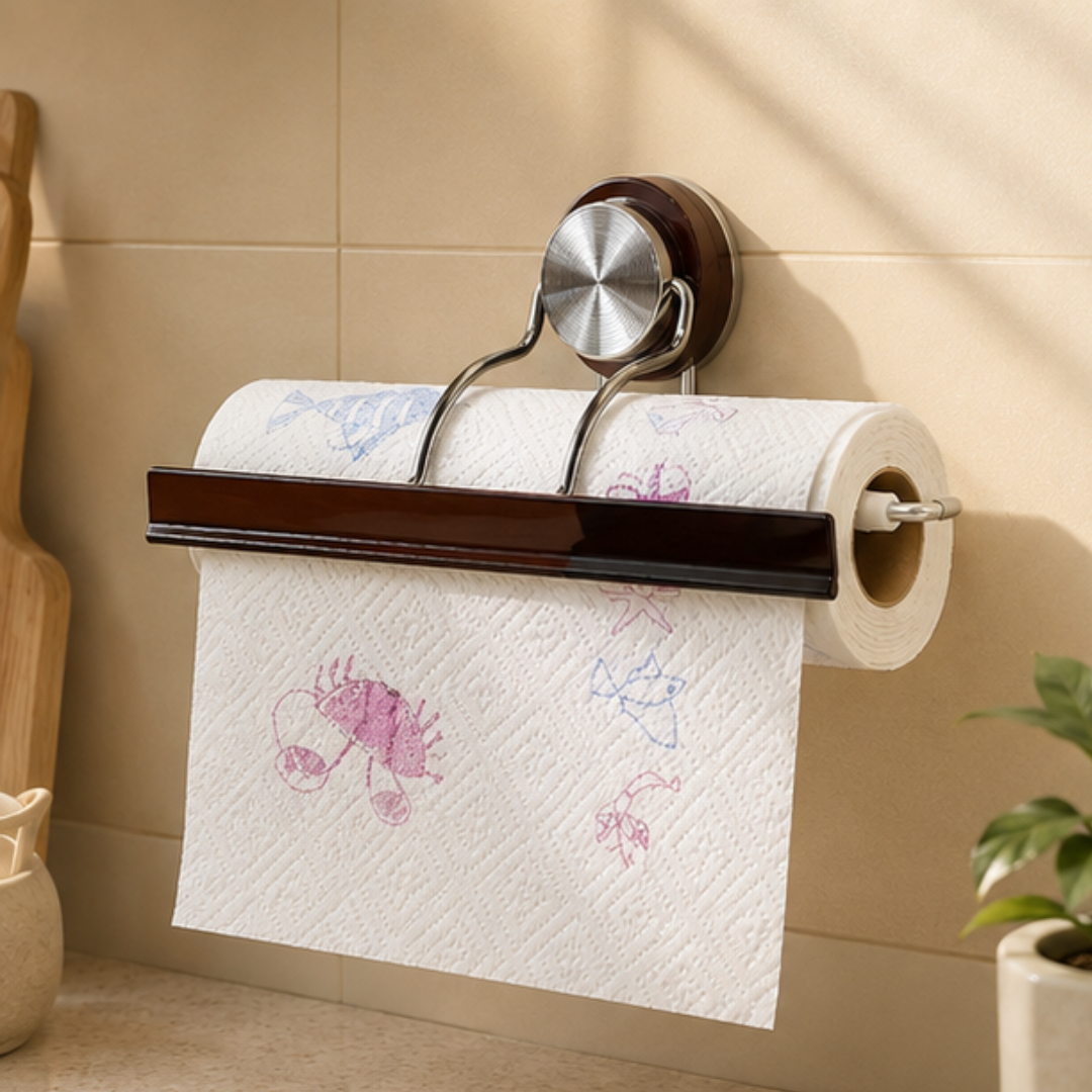 Multipurpose  Suction Cup Kitchen Tissue Roll Holder