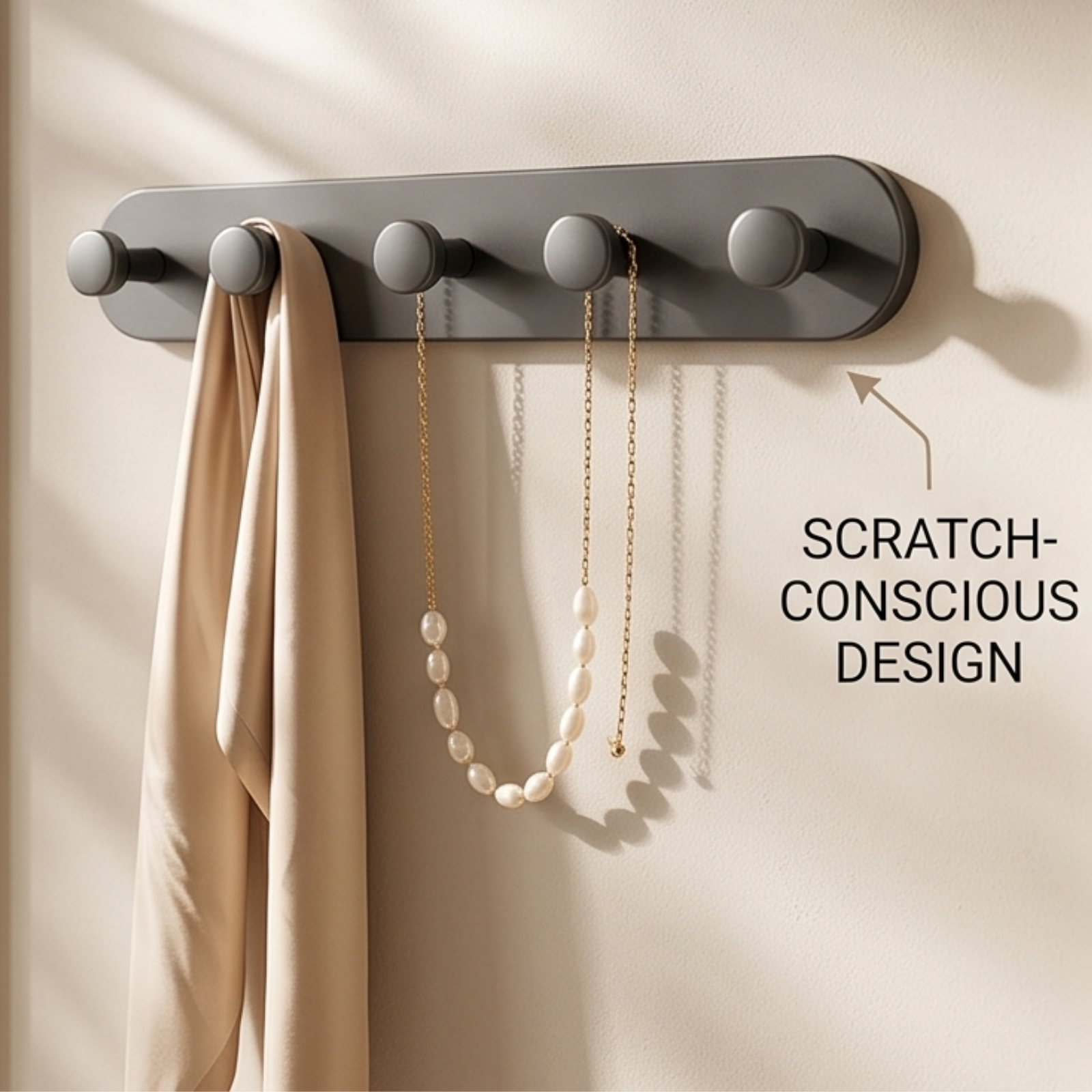 Wall Mounted Suction Cup Multi Hook Organizer
