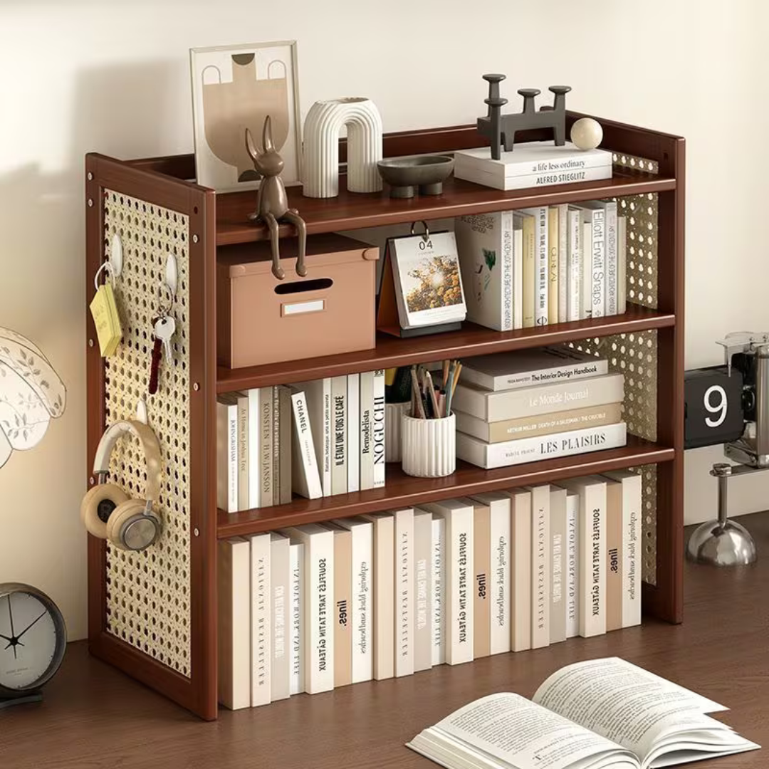Multi Purpose Desktop Pegboard Bamboo Storage Organizer