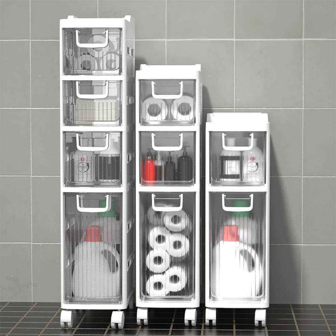 Space Saver Drawer-Style Transparent Storage Cabinet