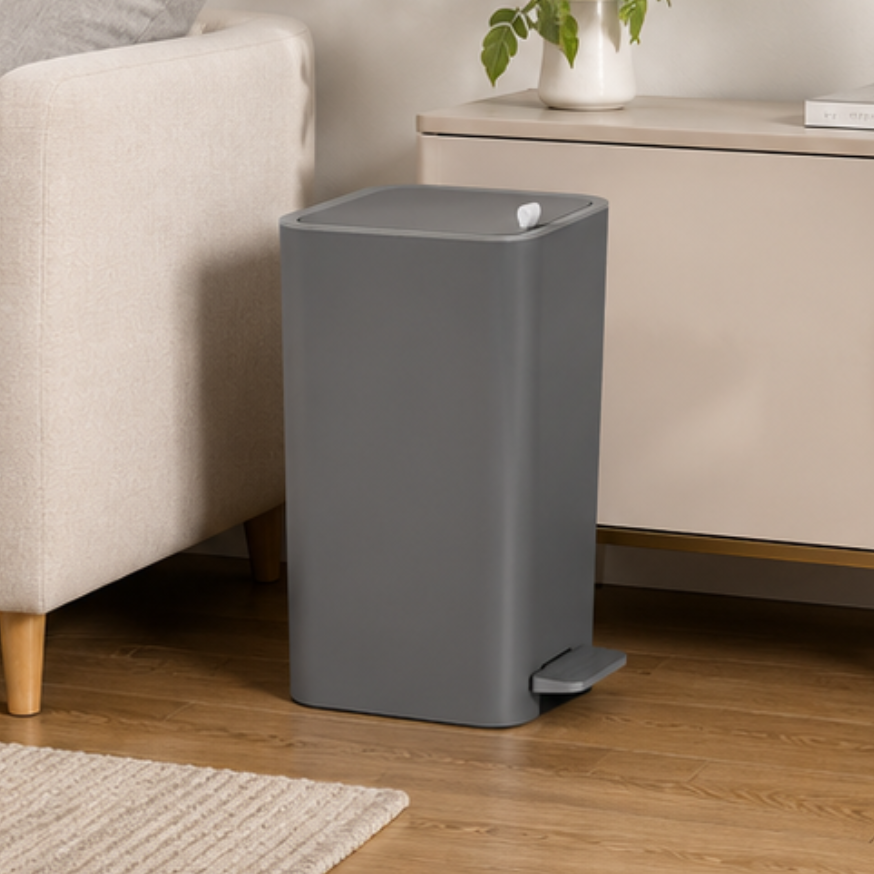 Ultra Slim Pedal Dustbin with Dual Opening Quiet Soft Close (12L)