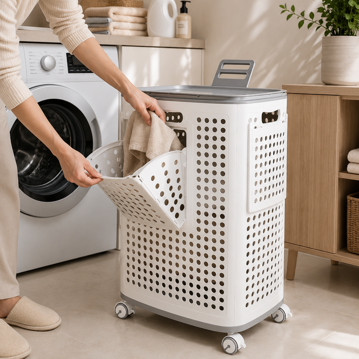Multi Purpose Laundry Storage Basket with Wheels