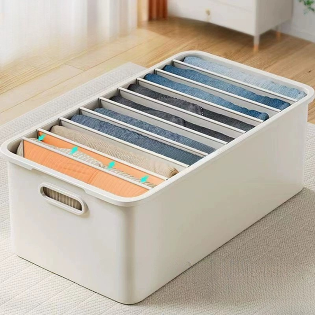 Foldable Multi Grid Clothes Drawer Organizer Storage Box