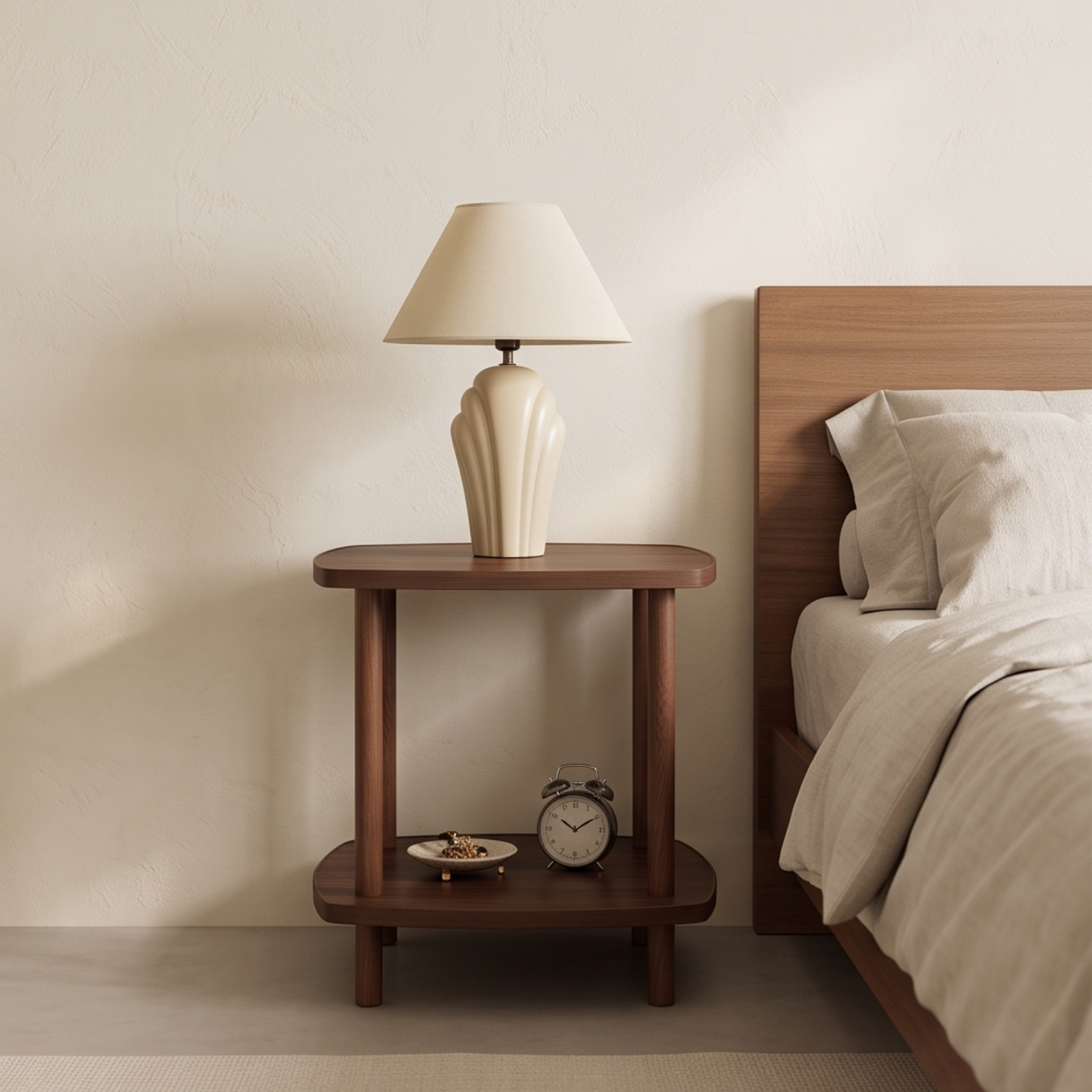 Multipurpose Wooden Corner Side Table