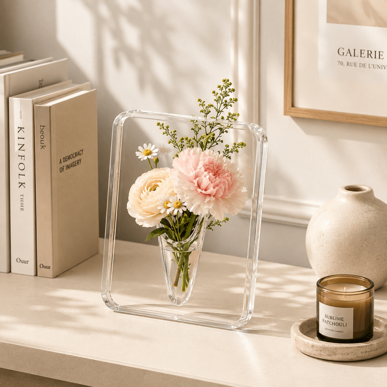 Decorative Modern Vase Floral Arranger for Home and Office Decor