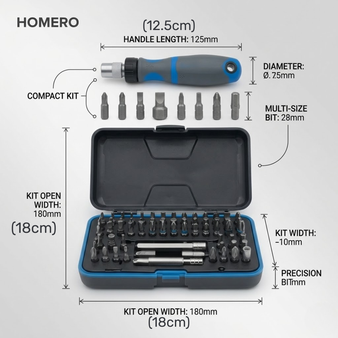 Multi Function Ratchet Screwdriver Repair Tool Kit (24pcs)