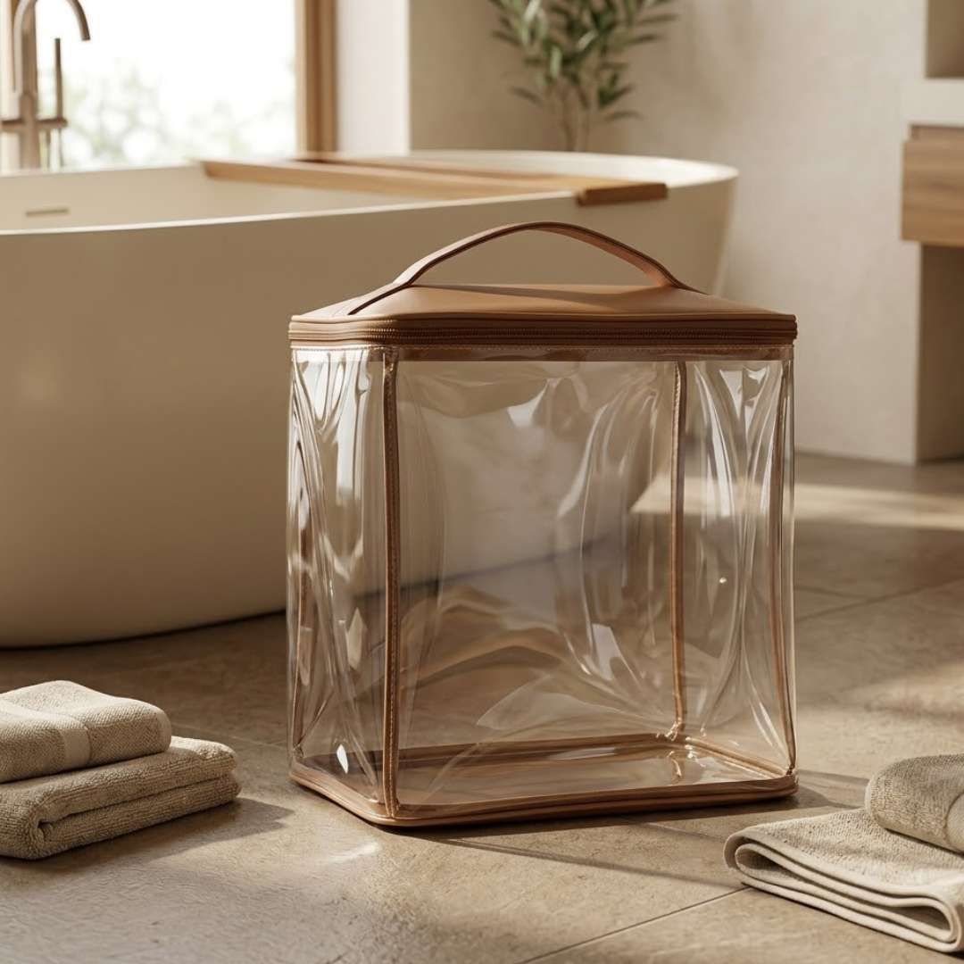 Premium Clear Cosmetic and Bathroom Travel Organiser Bag
