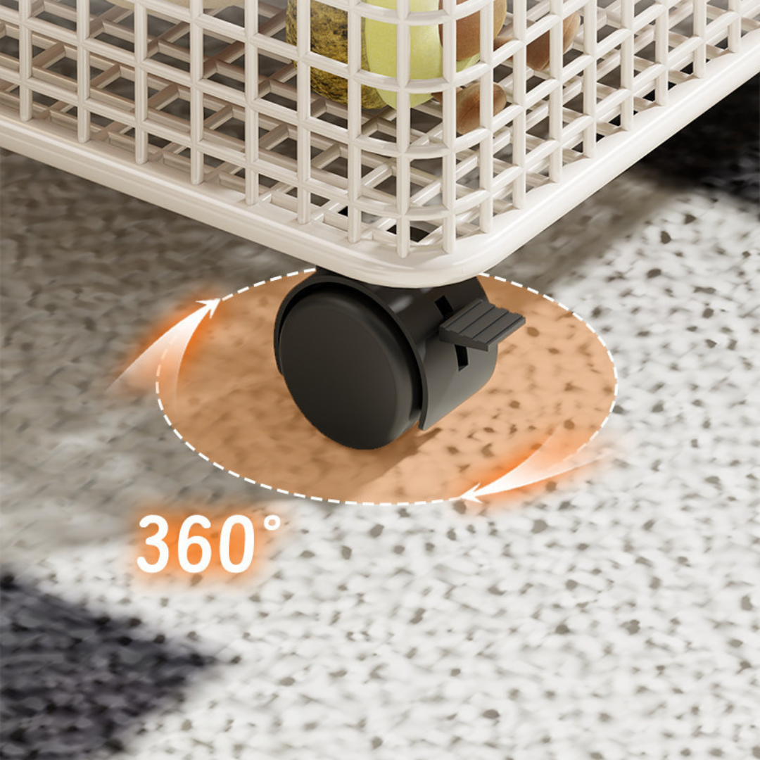 Multi-Purpose Rolling Underbed Toy Storage Basket with Wheels